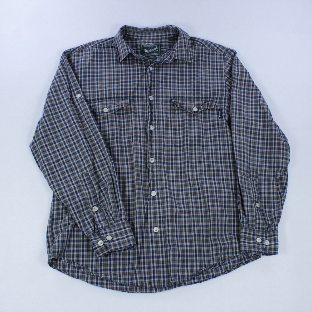 Vintage Woolrich Plaid Shirt – Men's Size M – Convertible Long Sleeve